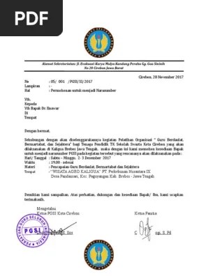 15 Contoh Surat Permohonan Narasumber Untuk Berbagai Kegiatan 