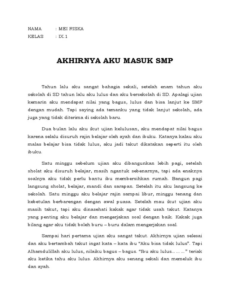 Cerpen Ujian Sekolah