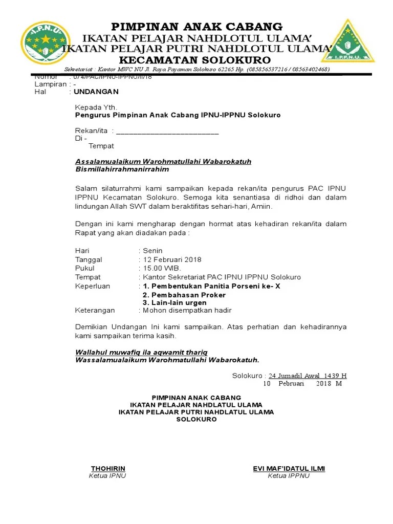 Featured image of post Contoh Surat Rekomendasi Mwc Nu Surat rekomendasi sangat penting untuk melamar suatu pekerjaan beasiswa atau mendaftarkan diri dalam suatu kegiatan