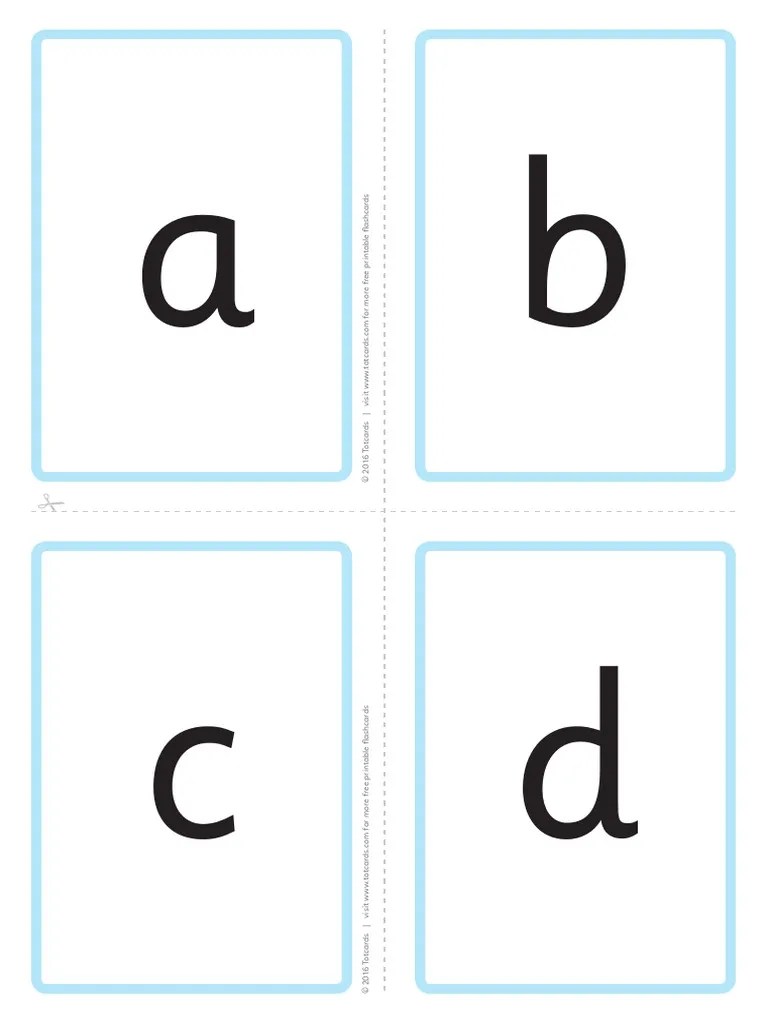 free alphabet flashcards letters lowercase pdf