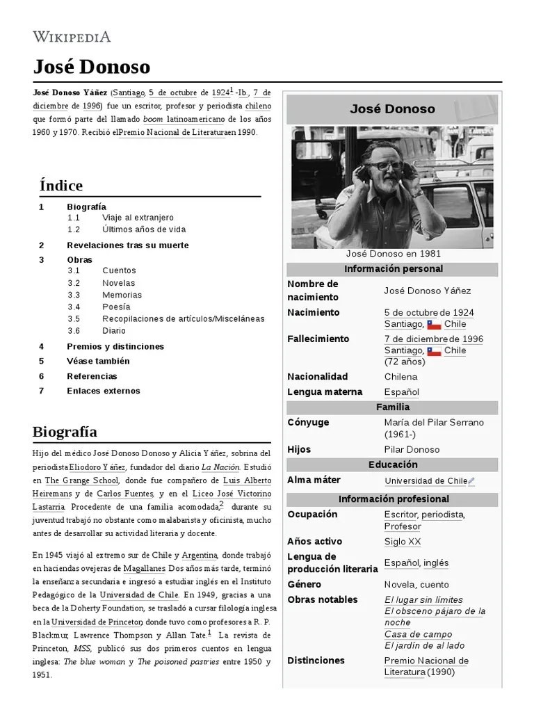 José Donoso | PDF | Personas