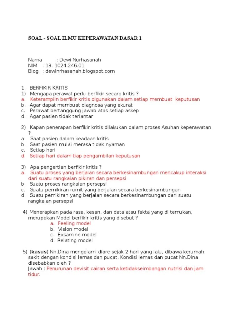 Does the writer think that the feeling is a dream? Contoh Soal Berpikir Kritis Pdf