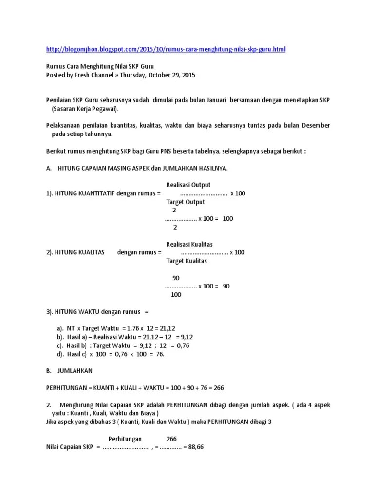 Check spelling or type a new query. Rumus Cara Menghitung Nilai Skp Guru