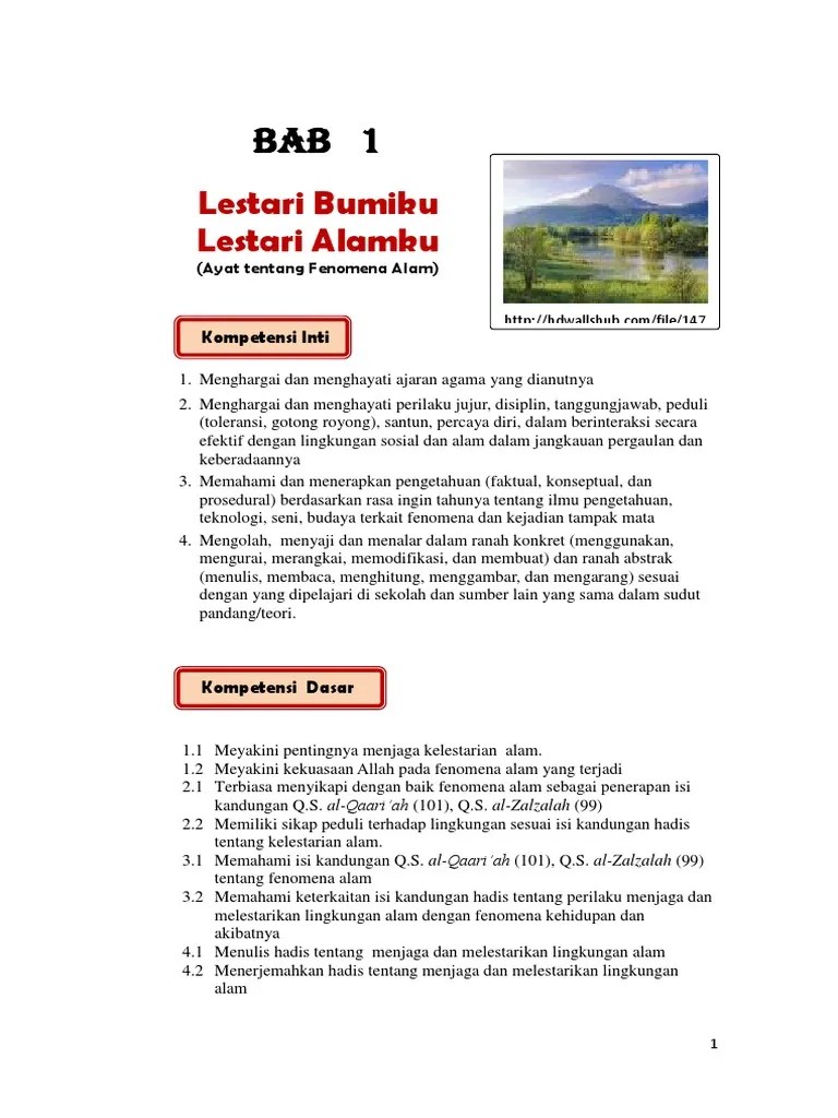 AL-QURAN HADIS IX BUKU SISWA MTs - AA | PDF