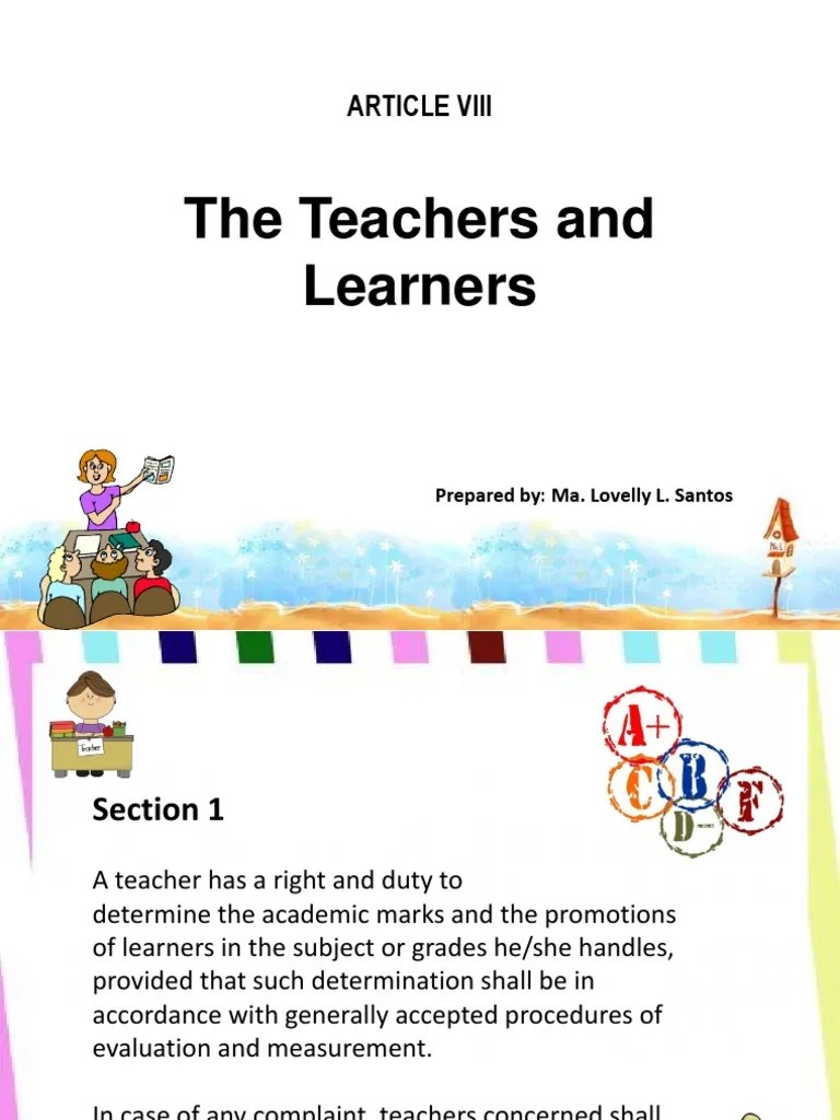The Teachers And Learners | PDF