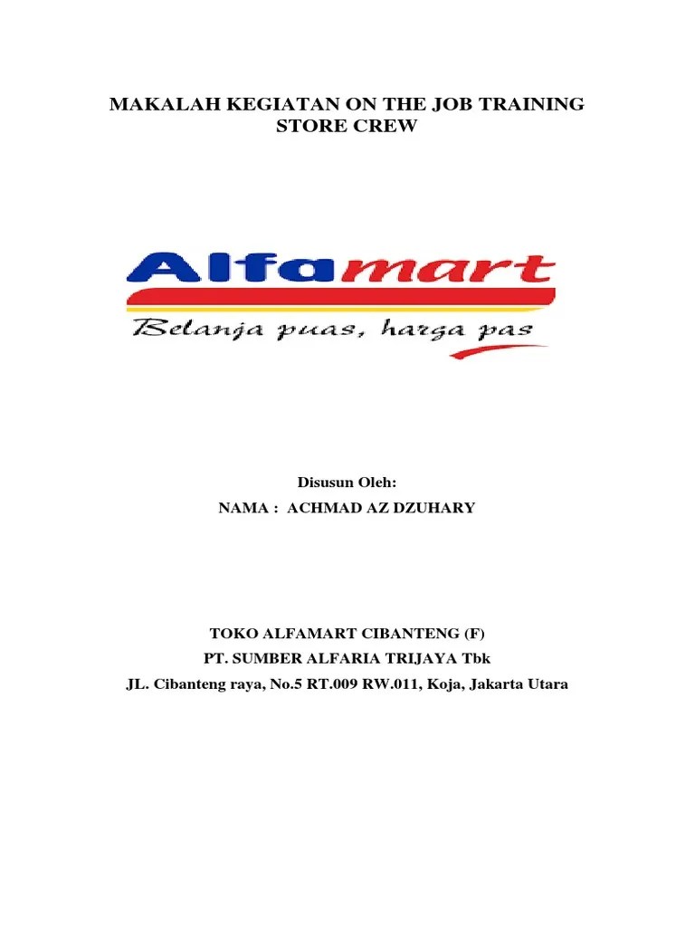 Contoh Membuat Makalah Alfamart Contoh Surat 
