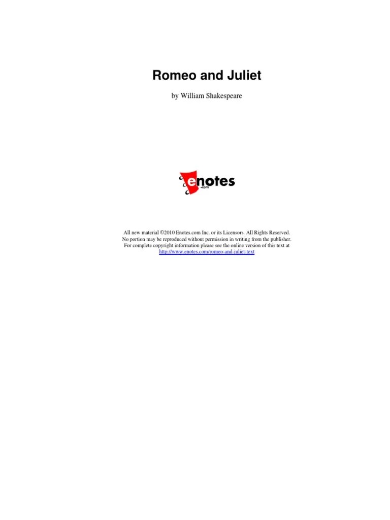 Romeo And Juliet Etext | PDF | Characters In Romeo And Juliet