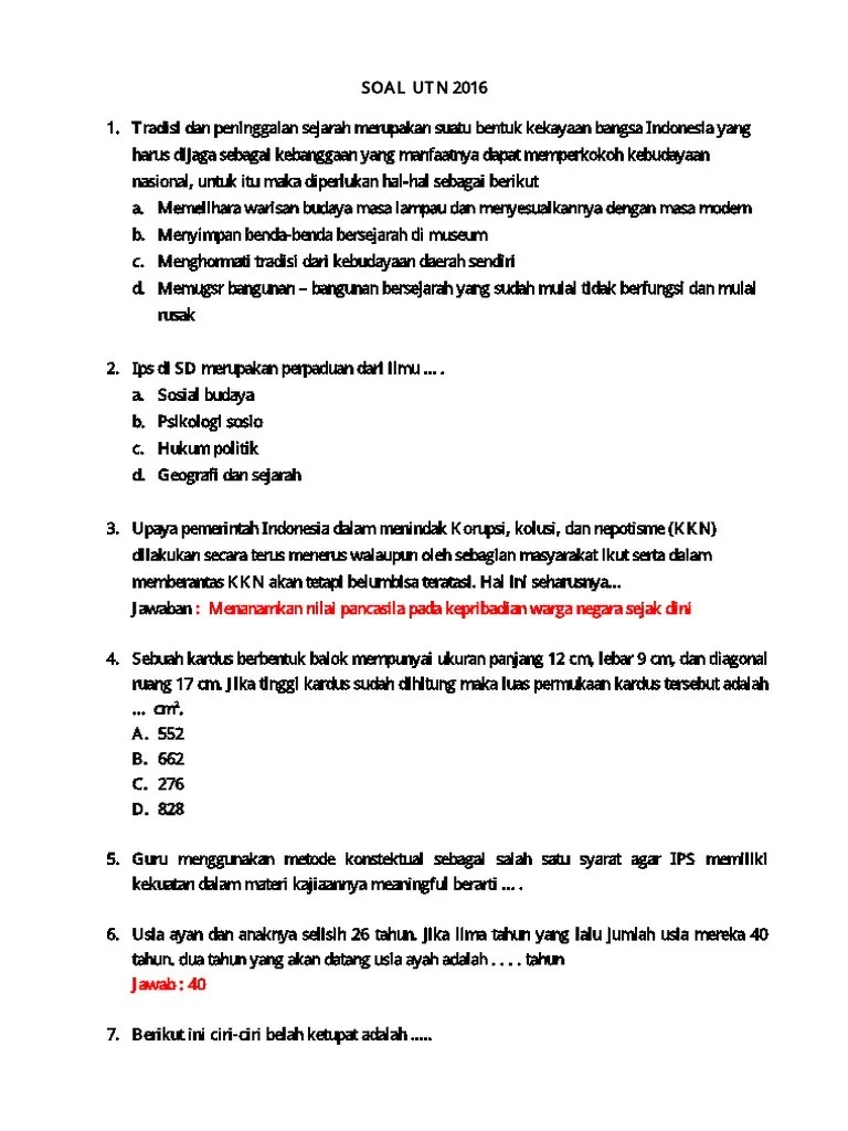 Artikel berikut ini akan membahas tentang latihan soal pretest ppg terfokus pada. Soal Ips Smp Contoh Peretest Plpg 2016 Beinyu Com
