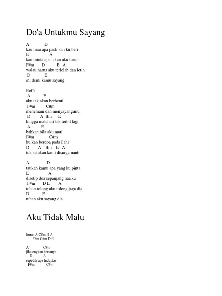 Aku tak akan berhenti menemani dan menyayangimu. Chord Gitar Wali Pdf