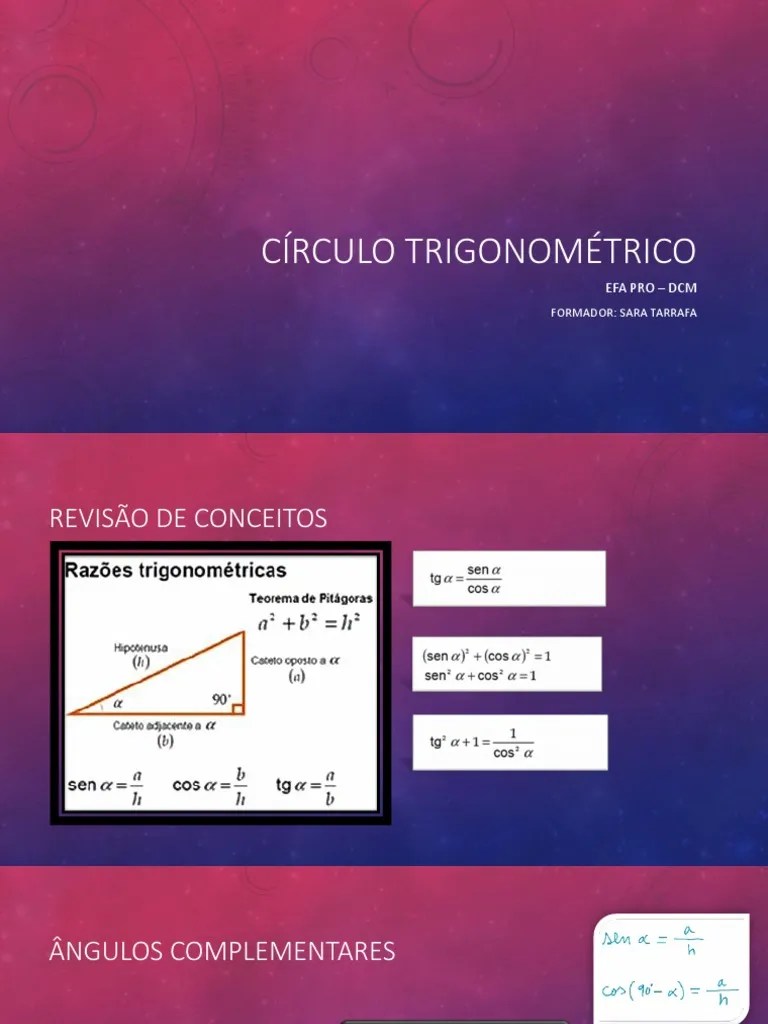 Círculo Trigonométrico PDF | PDF