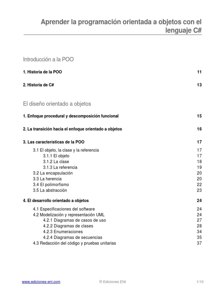 Contenido - 978 2 409 00370 7 | PDF | Programación Orientada A Objetos ...