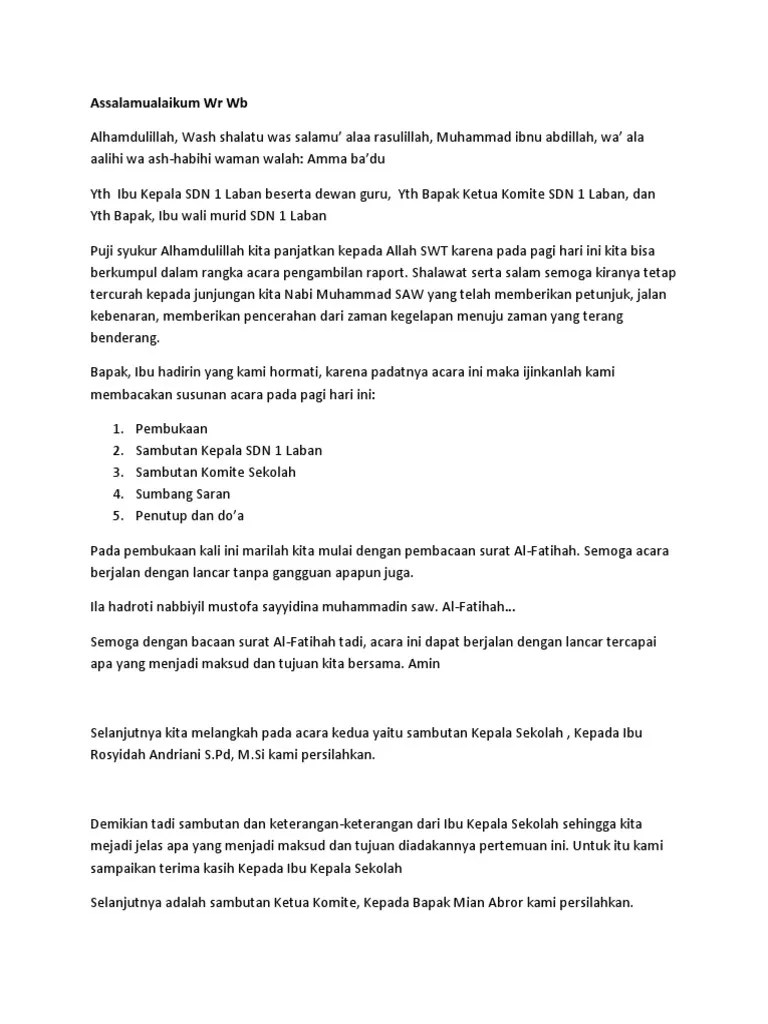 Pembawa Acara Rapat – Sekali