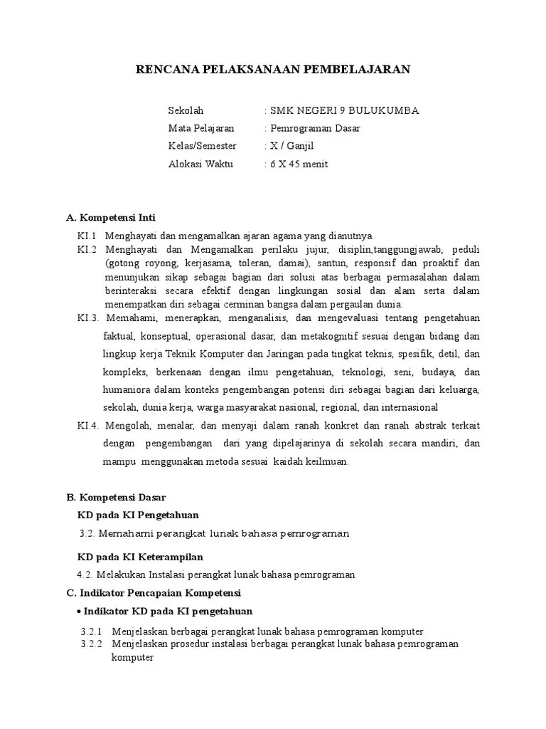 20+ ide rpp pemrograman dasar k13 revisi terbaik | pemrograman … materi lengkap pemrograman dasar kelas x pdf+ppt | jejak tutorial materi . Soal Pemrograman Dasar Kelas 10 Semester 2 Kurikulum 2013