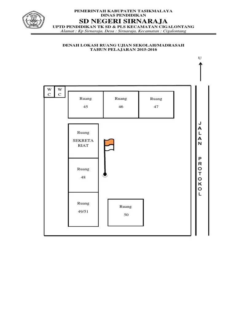 Tempat seorang siswa membaca banyak buku di sekolah adalah. Denah Ruang Us Dan Un 2016 Pdf