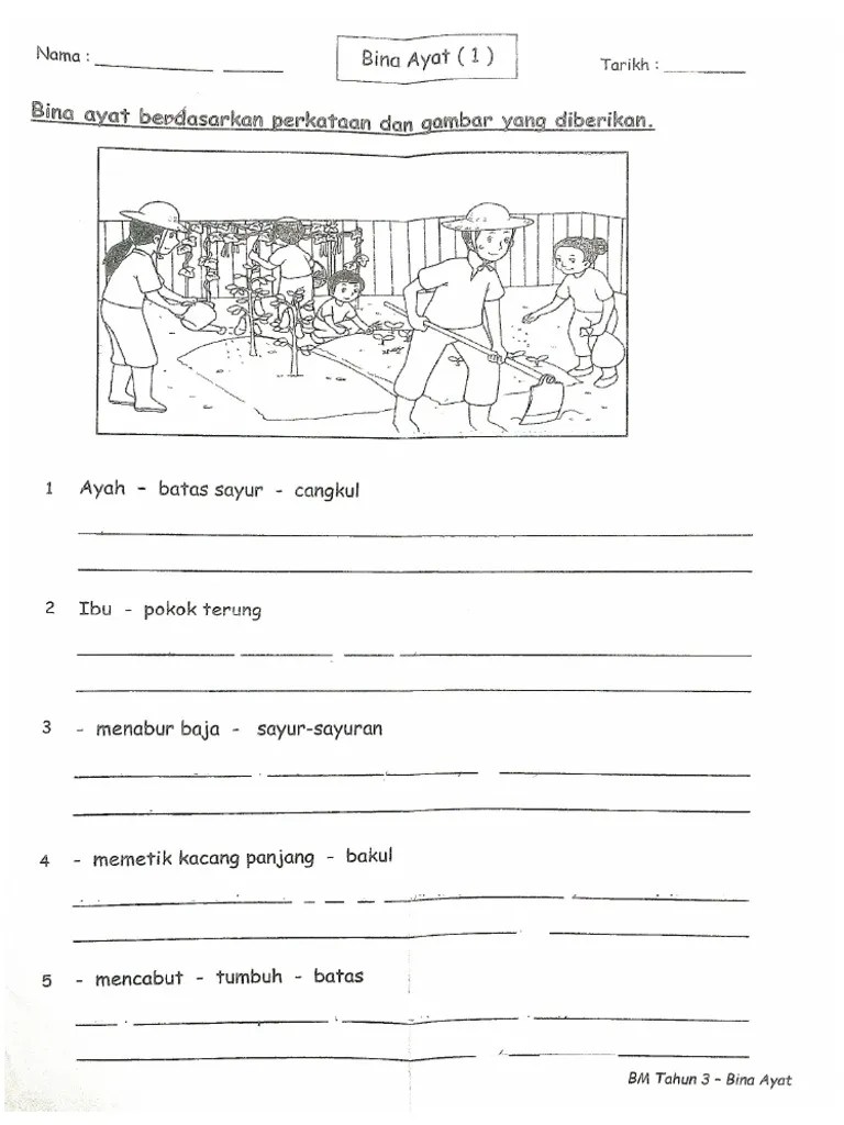 Bina Ayat Berdasarkan Gambar Tahun 4 Sjkc - Tahun 5 Bahasa Melayu Upsr Penulisan Bina Ayat Berdasarkan Gambar Tunggal Youtube