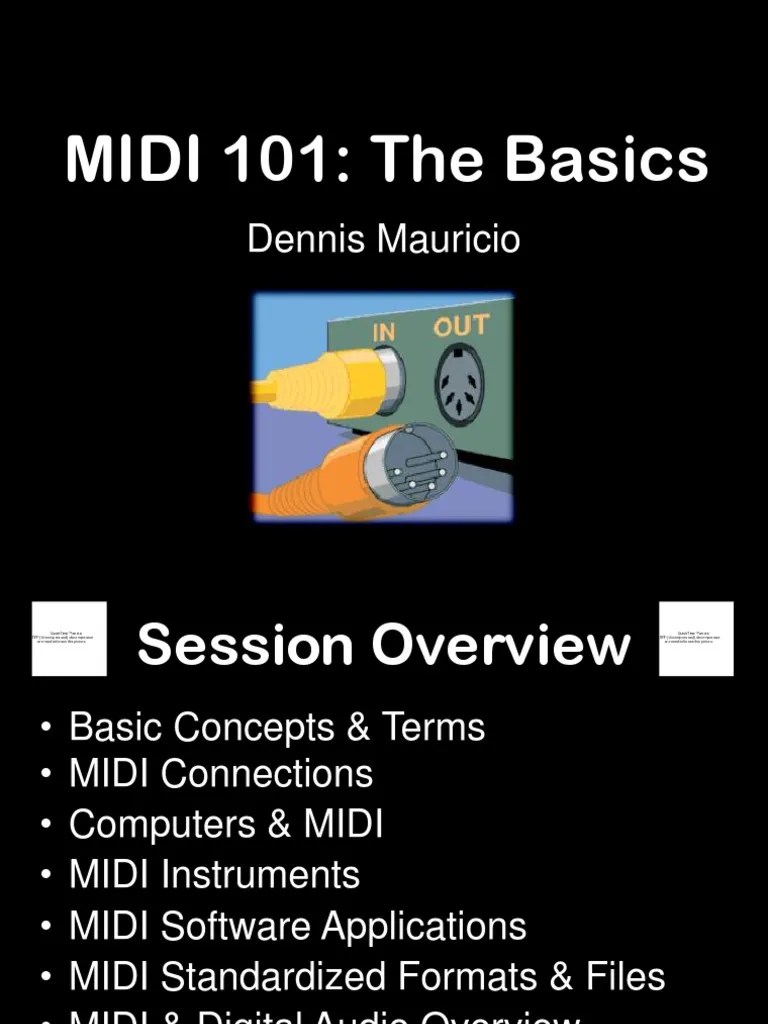 MIDI 101: The Basics: Dennis Mauricio | PDF | Music Production ...