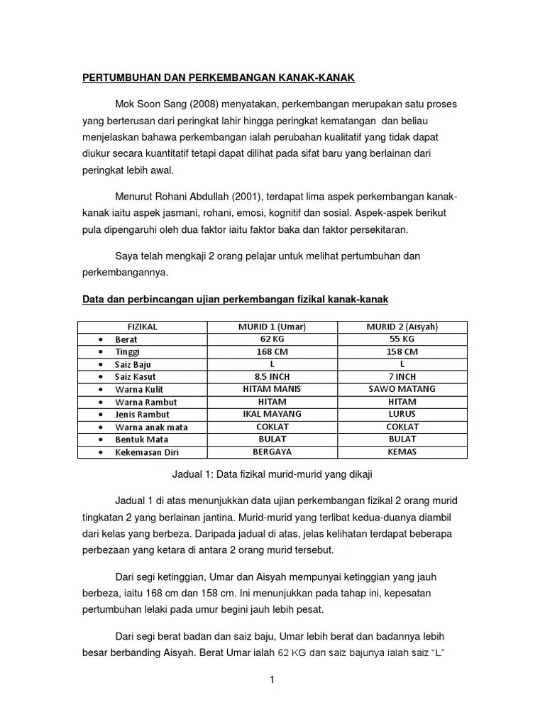 Saiz baju melayu kanak kanak mengikut umur, pola baju kanak kanak,. Analisis Pertumbuhan Dan Perkembangan Kanak2 Pdf