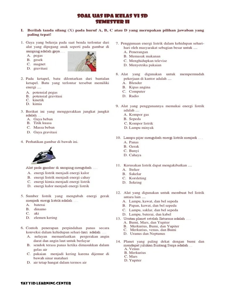 We did not find results for: Soal Uas Ipa Kelas 6 Semester 2 Pdf