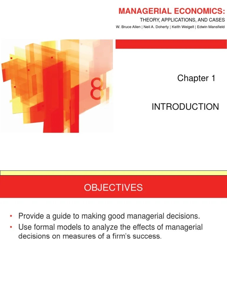 Chapter 1 Managerial Economics | PDF | Economic Equilibrium | Supply ...