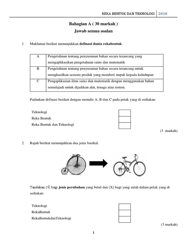 Koleksi soalan pt3 rbt tingkatan 3 mengumpulkan kertas soalan rbt bagi tingkatan 3 dari sekolah di malaysia. Soalan Rbt Tingkatan 1 Pdf