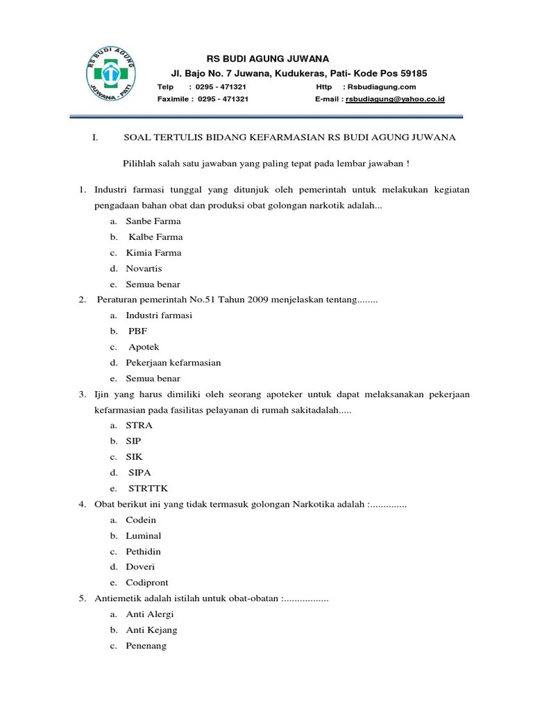 Apa definisi resep dan copy resep ? Soal Tes Apoteker Pdf