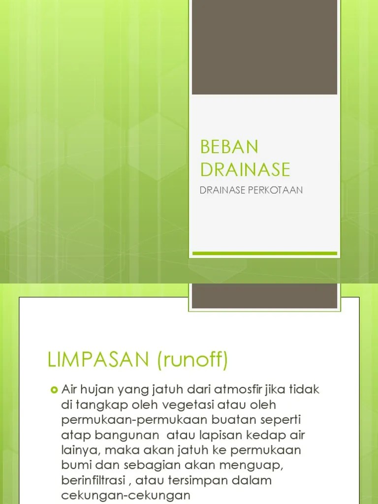 Gambar 1.1 saluran drainase alamiah. Beban Drainase 2
