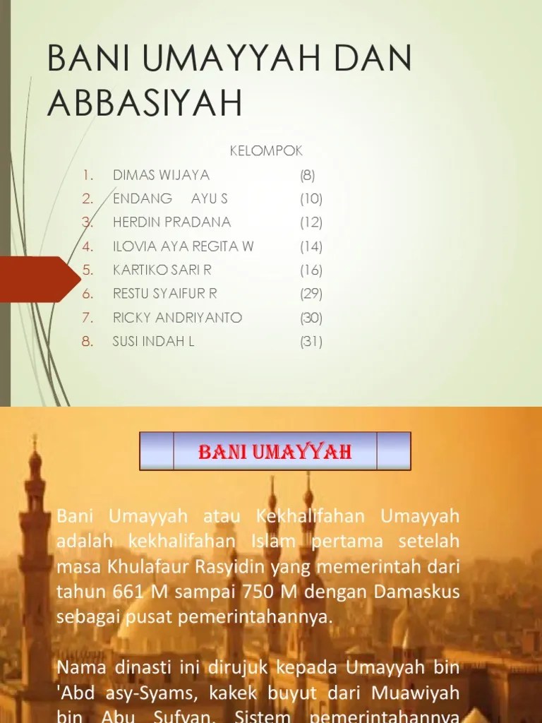Bani Umayyah Dan Abbasiyah | PDF
