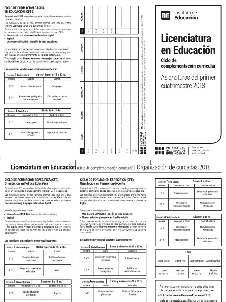 Folleto Licenciatura Educación | PDF | Plan De Estudios | Cambio