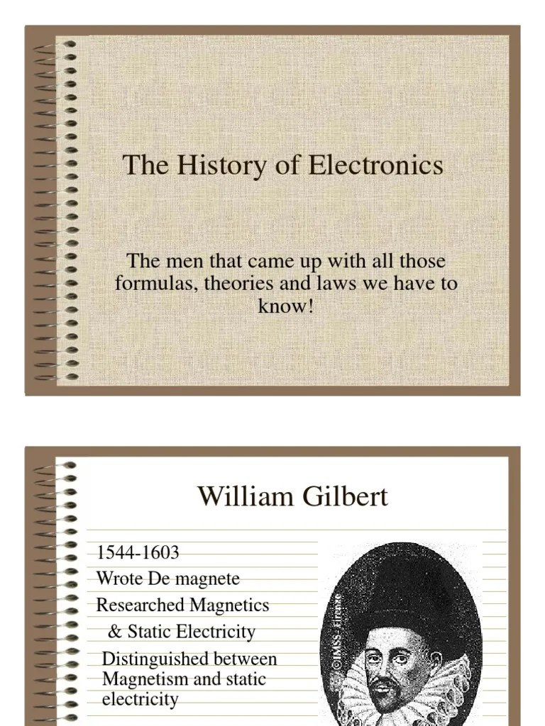 The History Of Electronics Pioneers | PDF | Vacuum Tube | Electricity