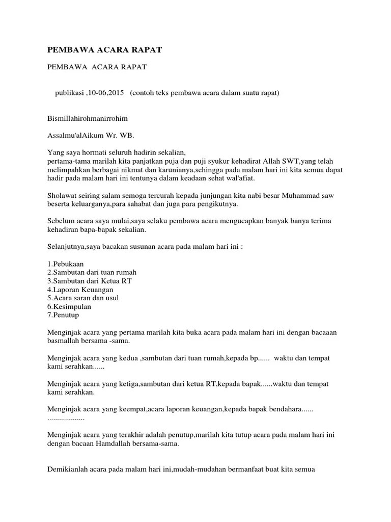 Susunan Rapat | PDF