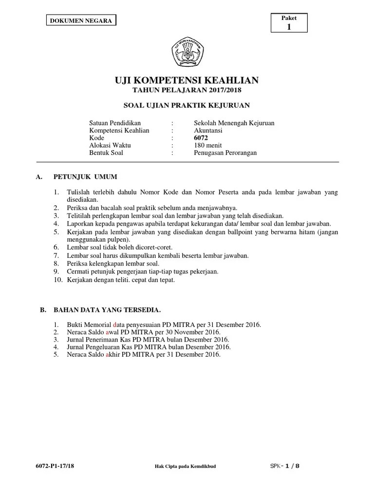 kunci jawaban paket kimia x k13 bab 4; 6072 P1 Spk Akuntansi Menyelesaikan Siklus Akuntansi
