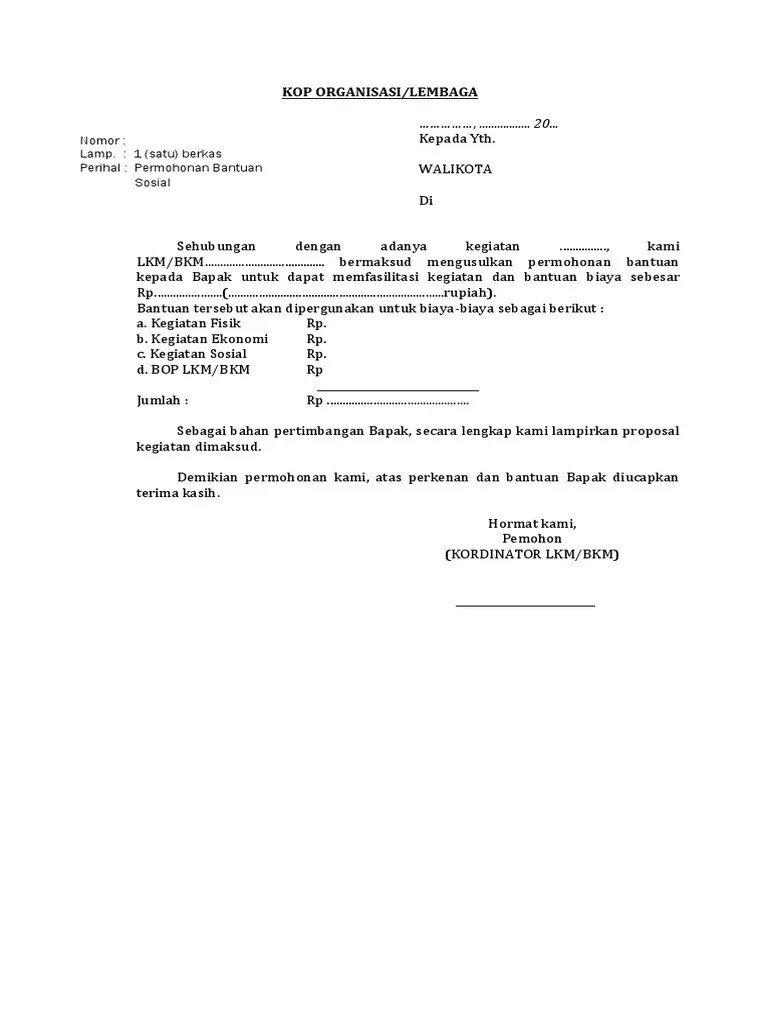 Contoh Surat Untuk Walikota | PDF