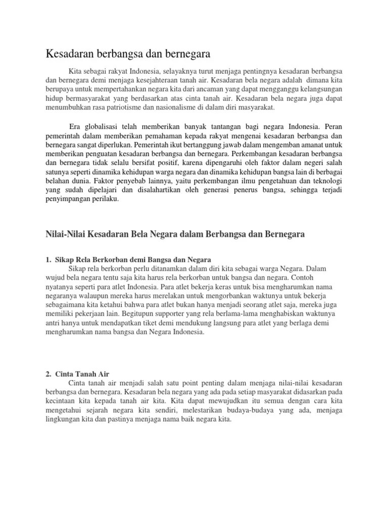 Tugas Kelompok PKN Kesadaran Berbangsa Dan Bernegara | PDF