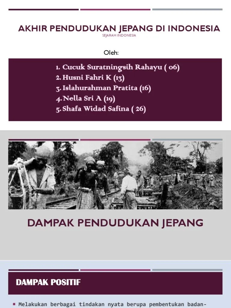 Akhir Pendudukan Jepang | PDF