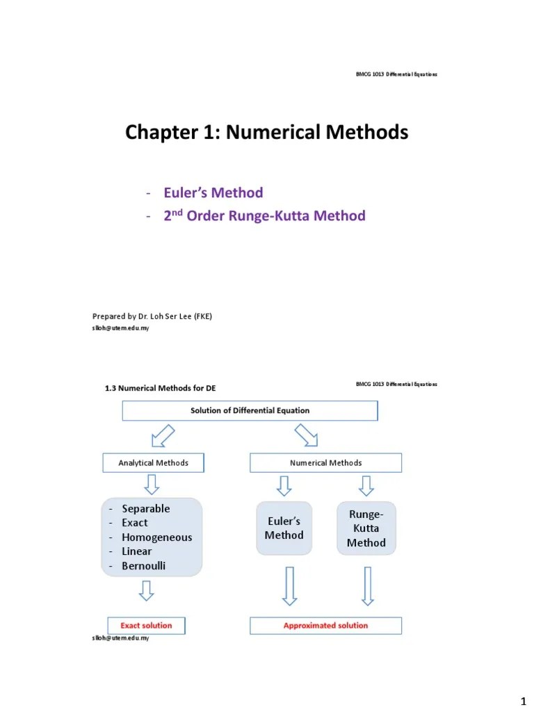 Chapter 1 Numerical Methods | PDF | Differential Equations | Numerical ...