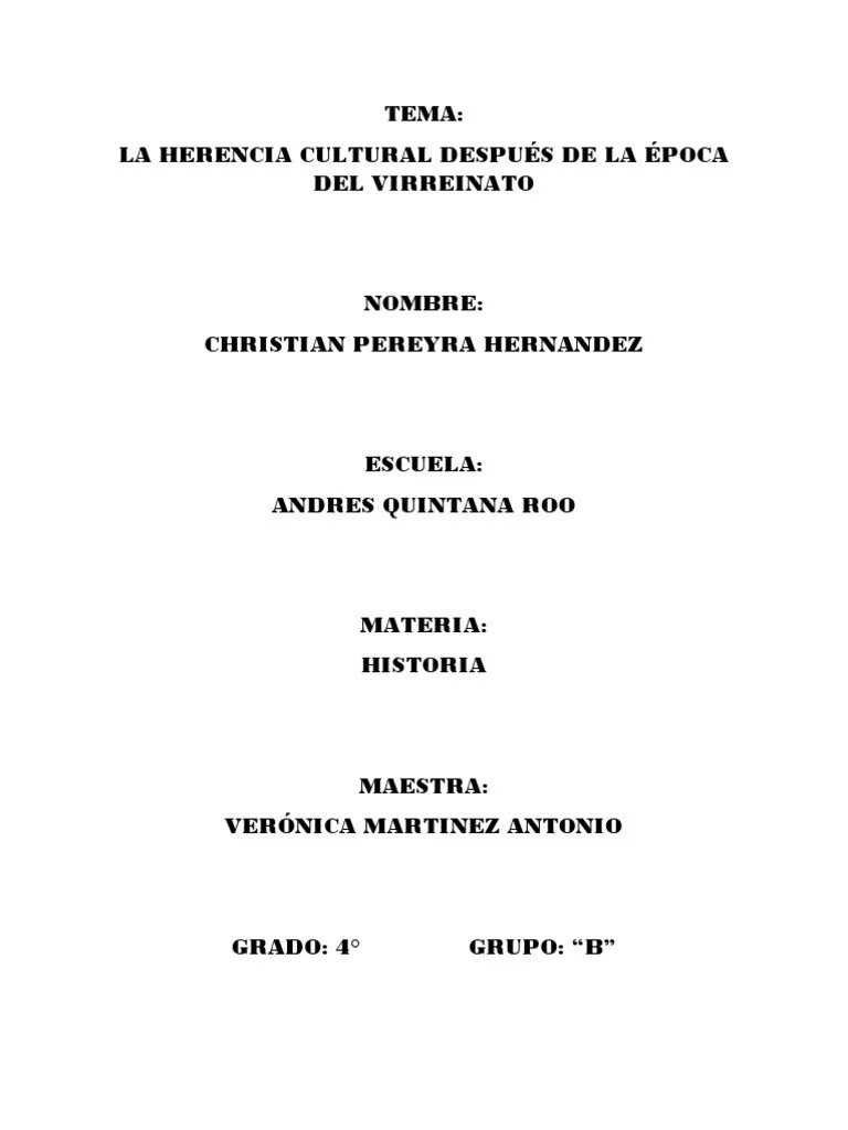 Herencia Del Virreinato | PDF | Nueva España | México