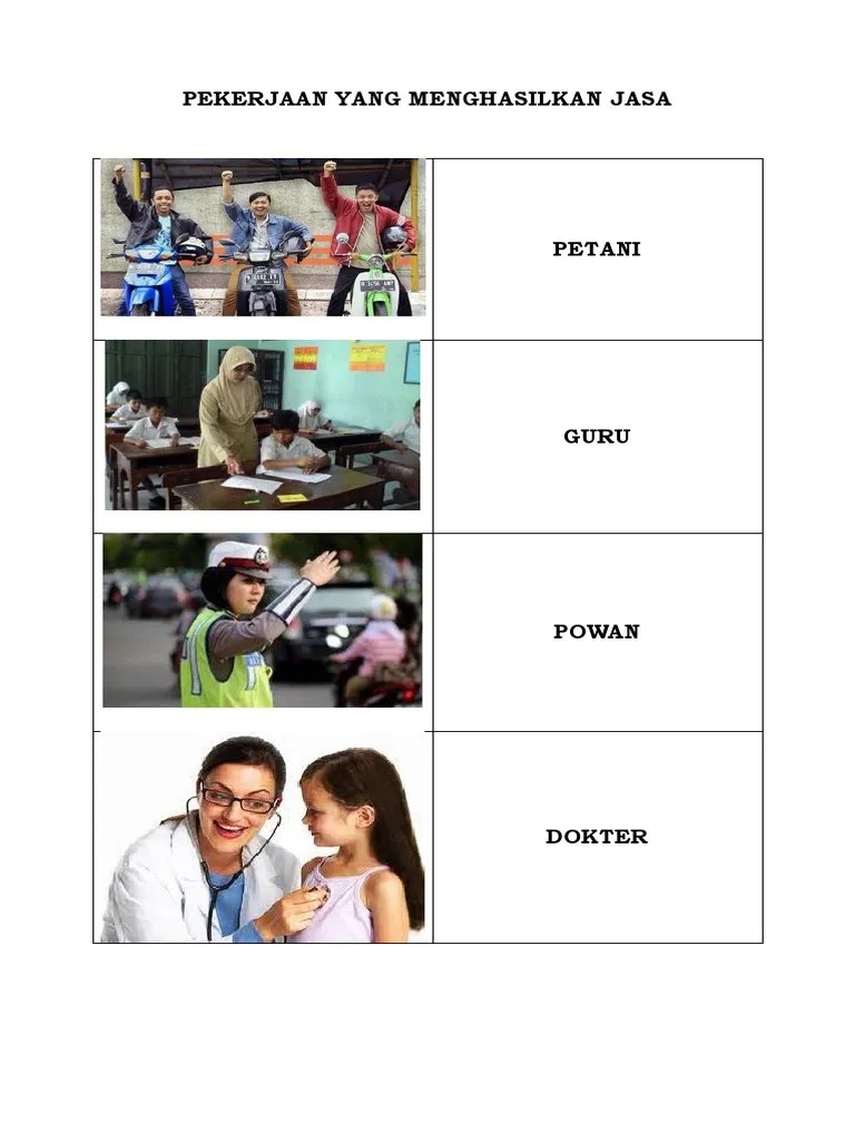 Pekerjaan Yang Menghasilkan Jasa | PDF