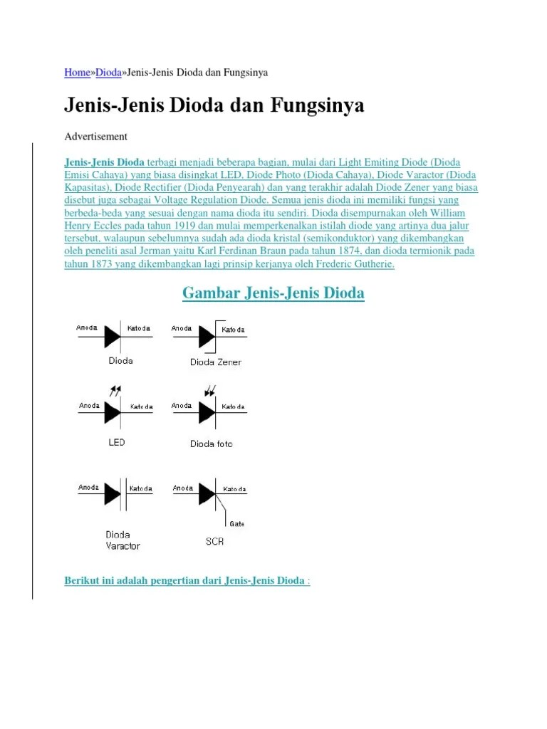 Gambar Dioda Dan Fungsinya Gambar Dioda Dan Fungsinya
