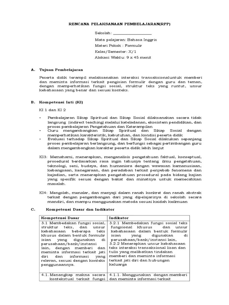 Ada banyak tema mengenai rpp bahasa. Rpp Bahasa Inggris X Lintas Minat Pdf