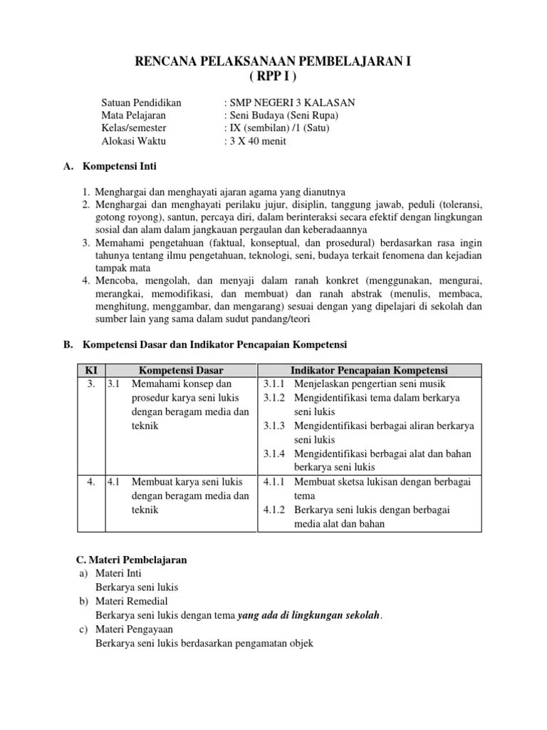 · pembersih kuas adalah cairan berupa tinner, solar, . C Rpp 3 Kls 9 Seni Lukis Pdf