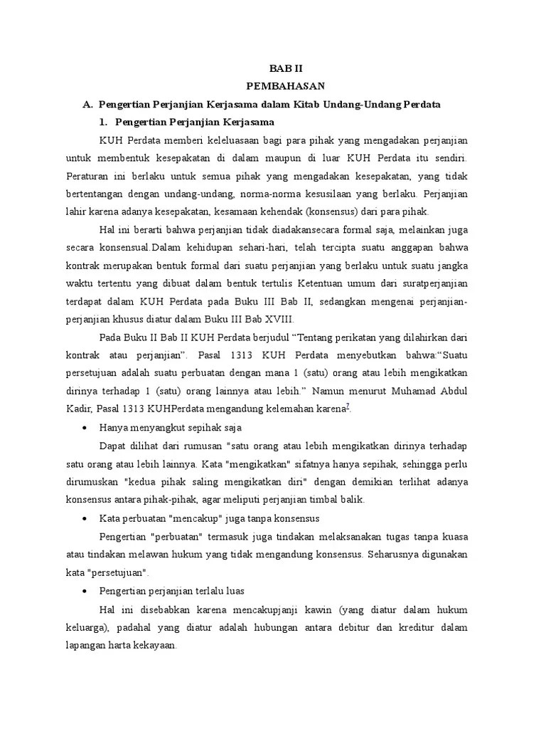 Contoh Form Perjanjian Kerjasama | PDF