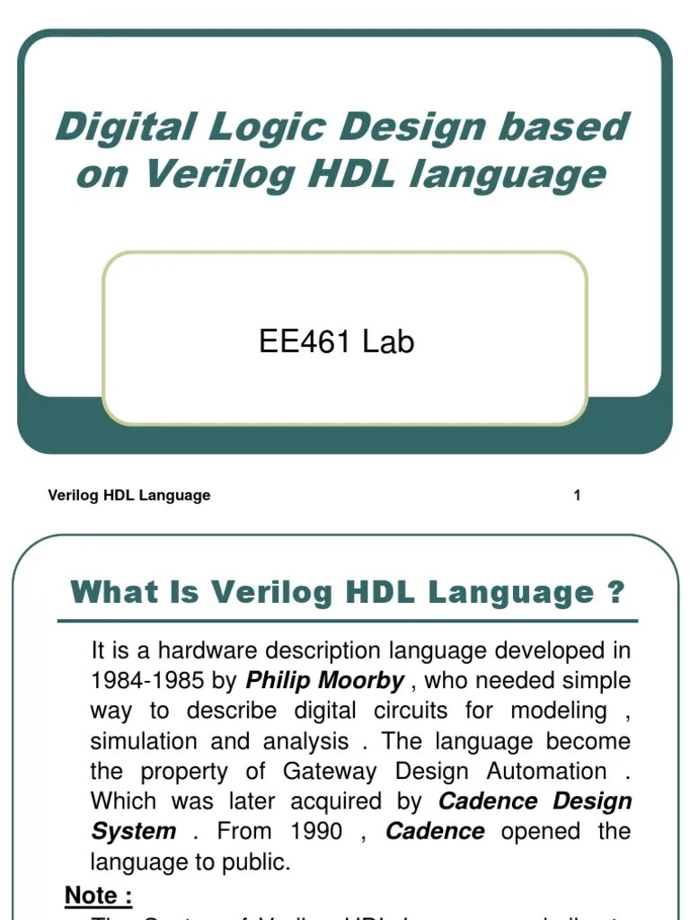 Verilog HDL | PDF | Field Programmable Gate Array | Hardware ...