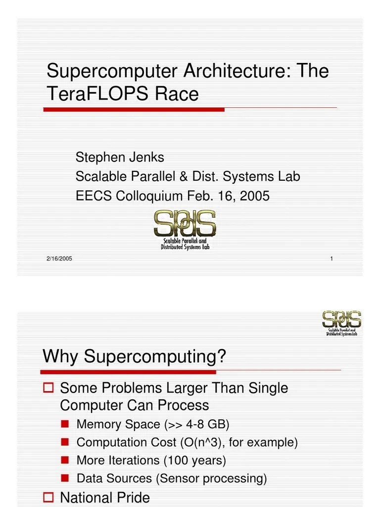 Supercomputer Architecture: The Teraflops Race | PDF | Parallel ...