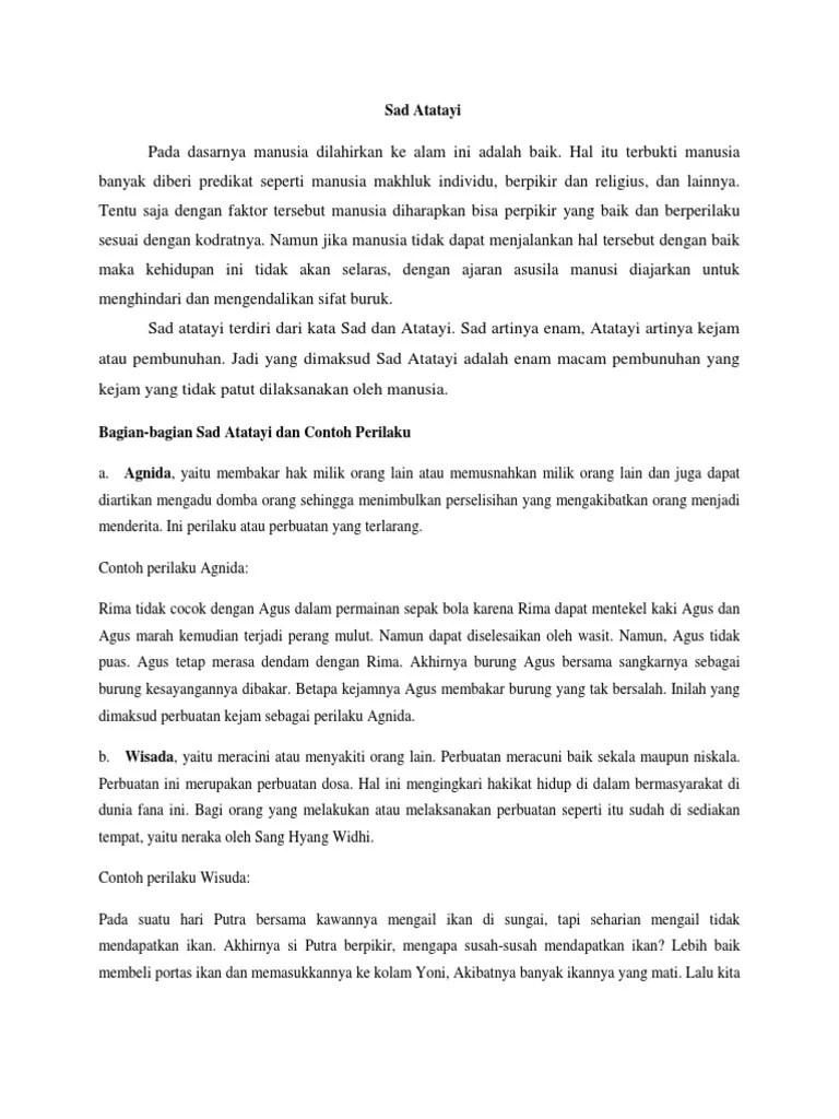 Pengertian Bagian Bagian Dan Cerita Tentang Sad Atatayi Blog Rebahan Cerita kejujuran dalam kehidupan sehari-hari.