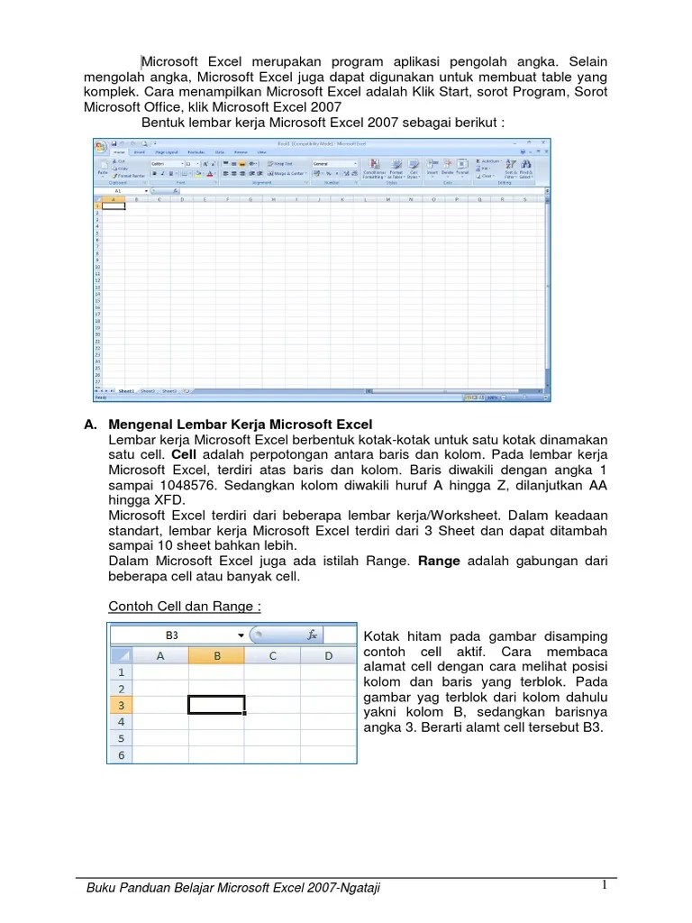 Program Aplikasi Pengolah Angka Microsoft Excel 2007 - sierralasopa