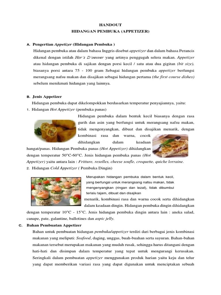 Handout Appetizer | PDF