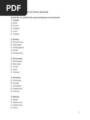 Contoh soal toep serdos dan jawabannyates toep online lanjutan tes toep terdiri atas 100 butir soal dengan alokasi waktu 105 sampai 110 menit. Serdos Contoh Latihan Soal Tes Potensi Akademik Pdf