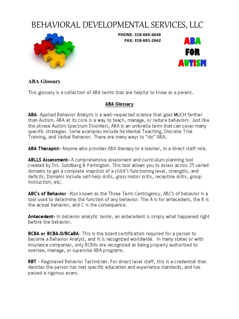 My ABA Glossary | Reinforcement | Neuropsychology