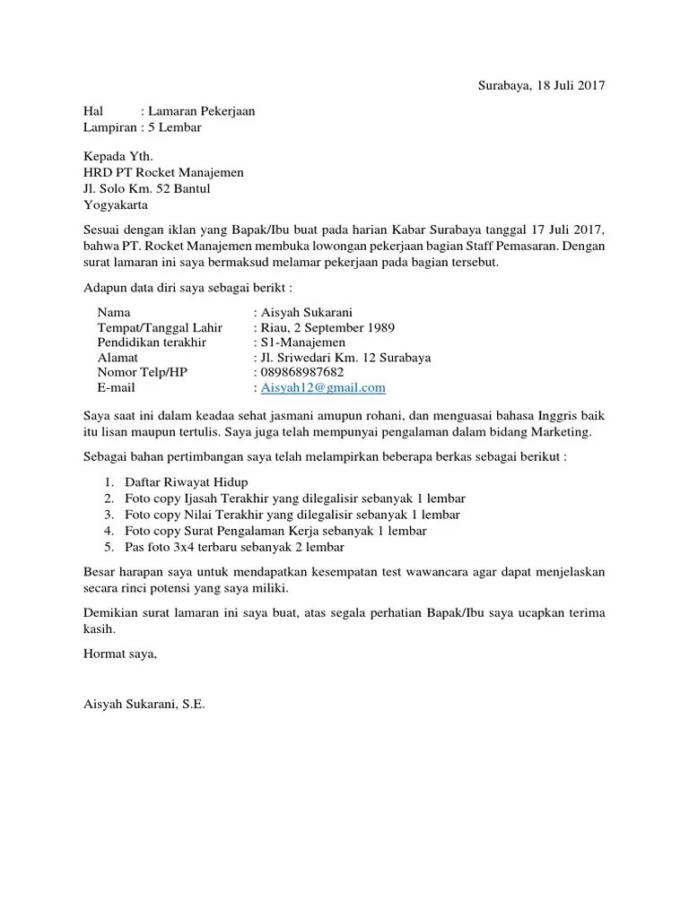 Can this individual add value to my business? Contoh Cv Dan Surat Lamaran Aneka Macam Contoh