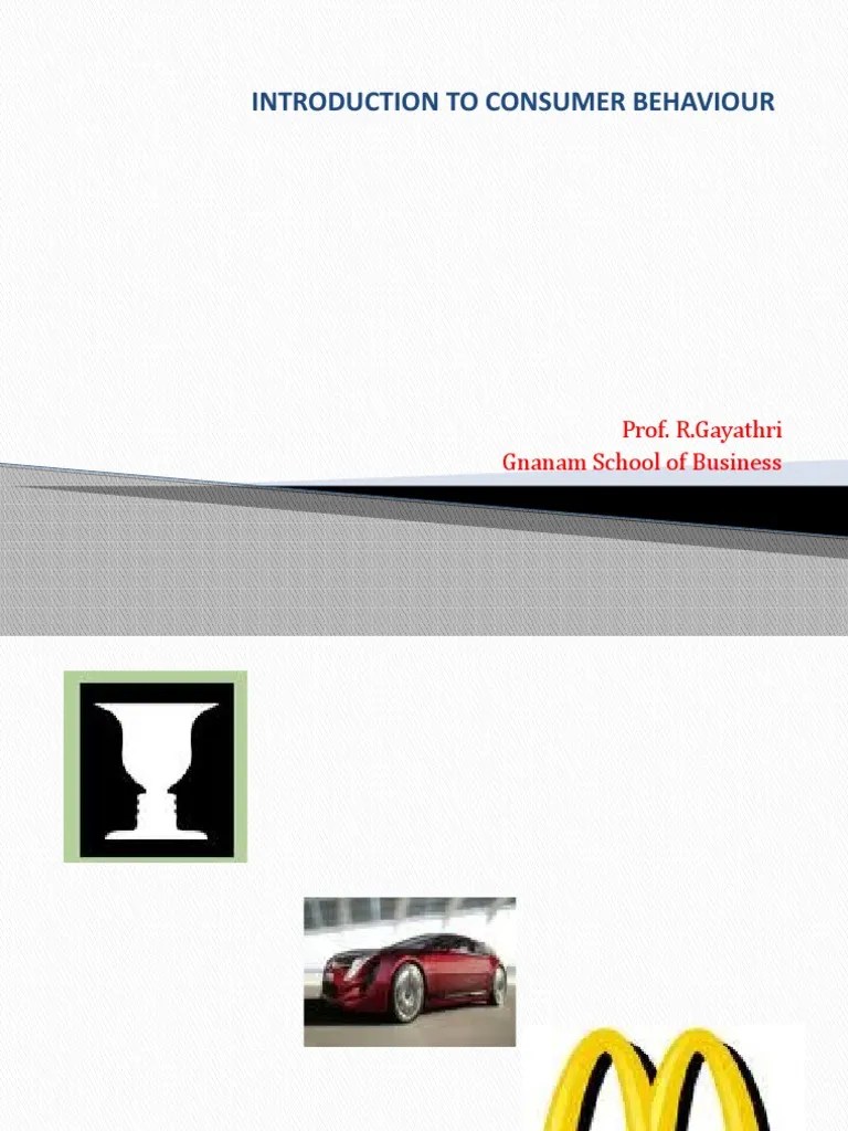 Introduction To Consumer Behaviour | PDF | Consumer Behaviour | Behavior